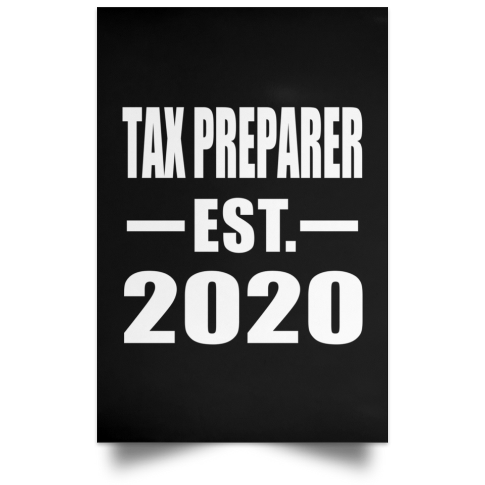 Tax Preparer Established EST. 2020 - Poster Portrait