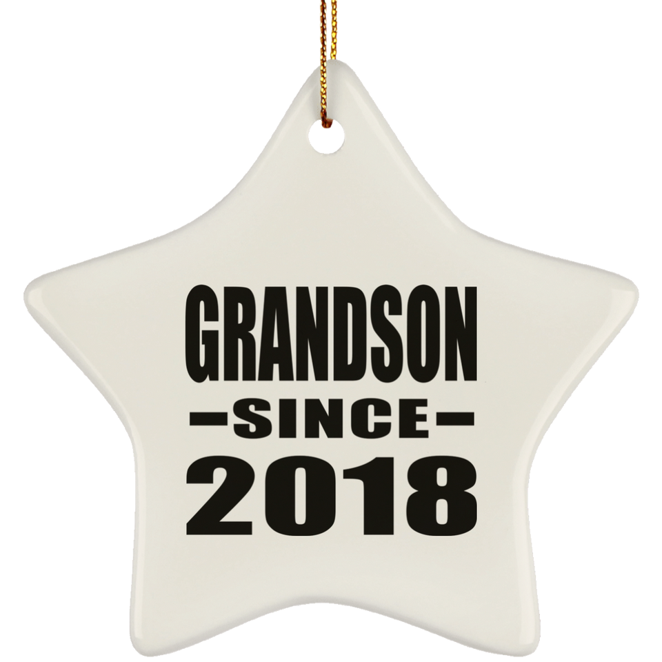 Grandson Since 2018 - Star Ornament