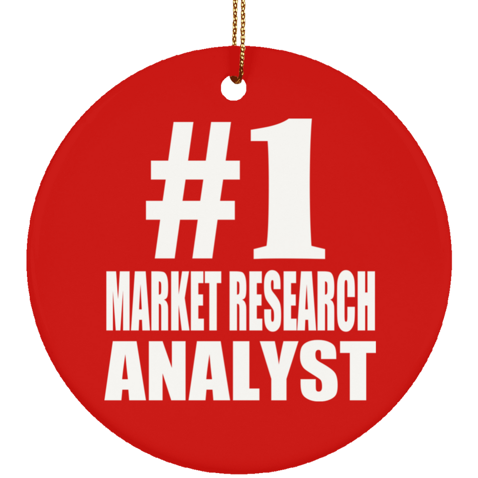 Number One #1 Market Research Analyst - Circle Ornament
