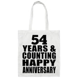 Happy 54th Anniversary 54 Years & Counting - Tote Bag White