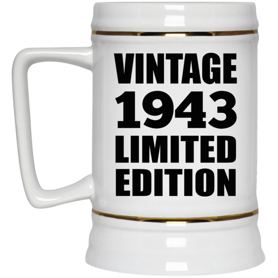 81st Birthday Vintage 1943 Limited Edition - Beer Stein