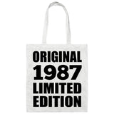 37th Birthday Original 1987 Limited Edition - Tote Bag White