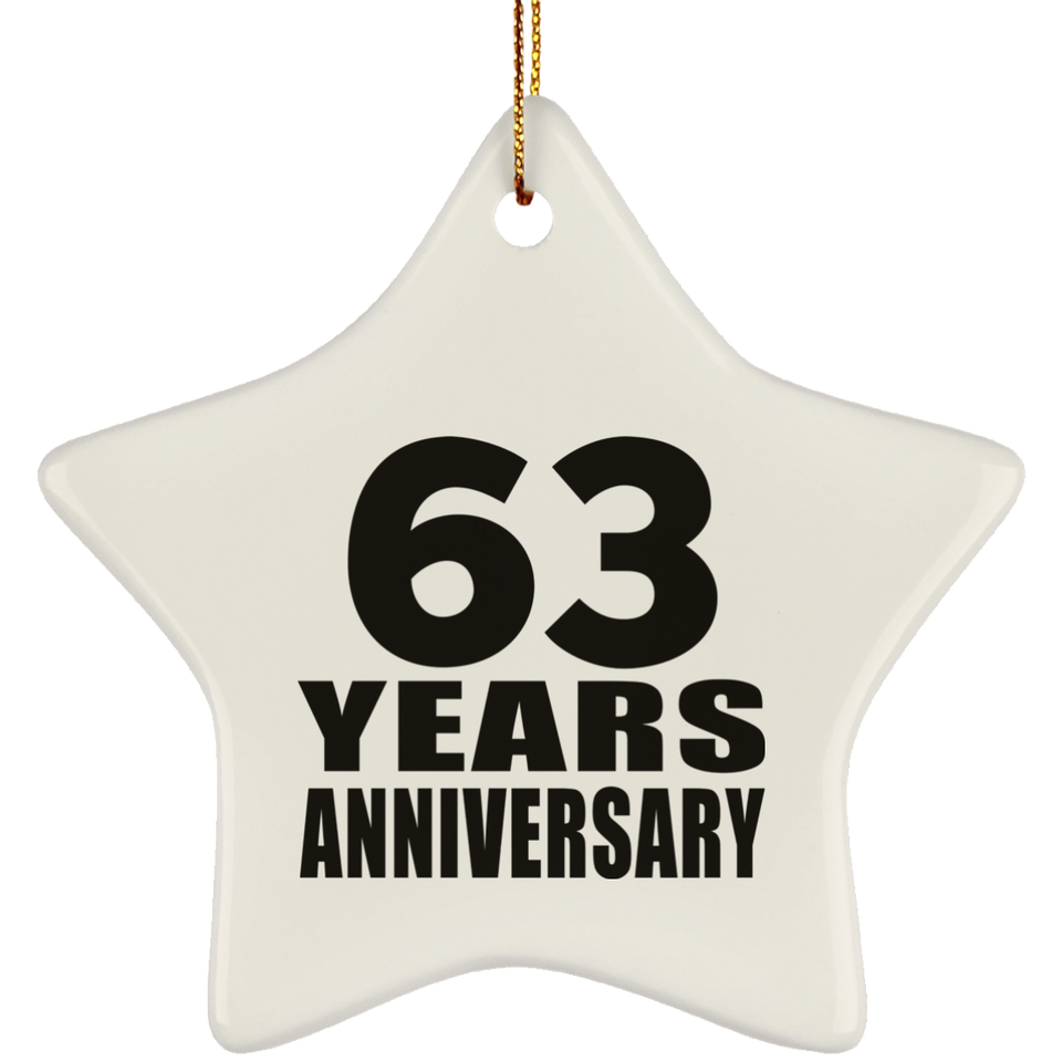 63rd Anniversary 63 Years - Star Ornament