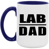 Lab Dad - 15oz Accent Mug Purple