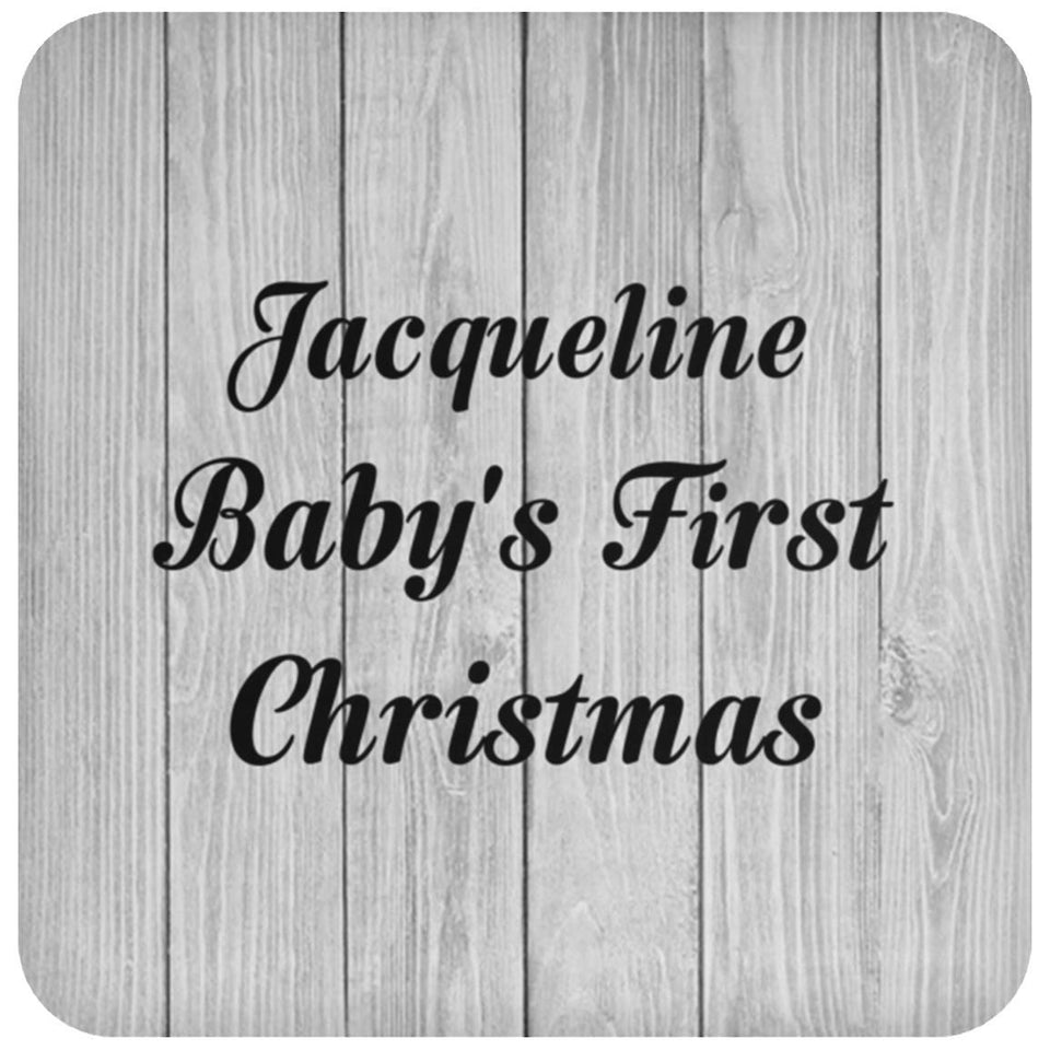 Jacqueline Baby's First Christmas - Drink Coaster F