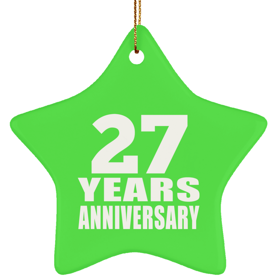 27th Anniversary 27 Years - Star Ornament