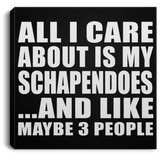 All I Care About Is My Schapendoes - Canvas Square
