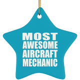 Most Awesome Aircraft Mechanic - Star Ornament