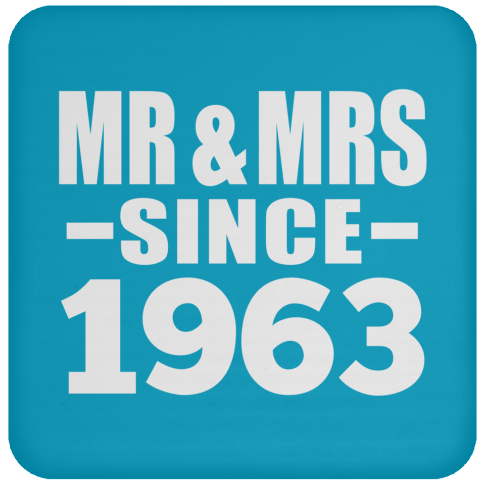 61st Anniversary Mr & Mrs Since 1963 - Drink Coaster