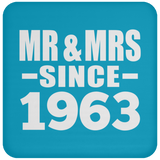 61st Anniversary Mr & Mrs Since 1963 - Drink Coaster