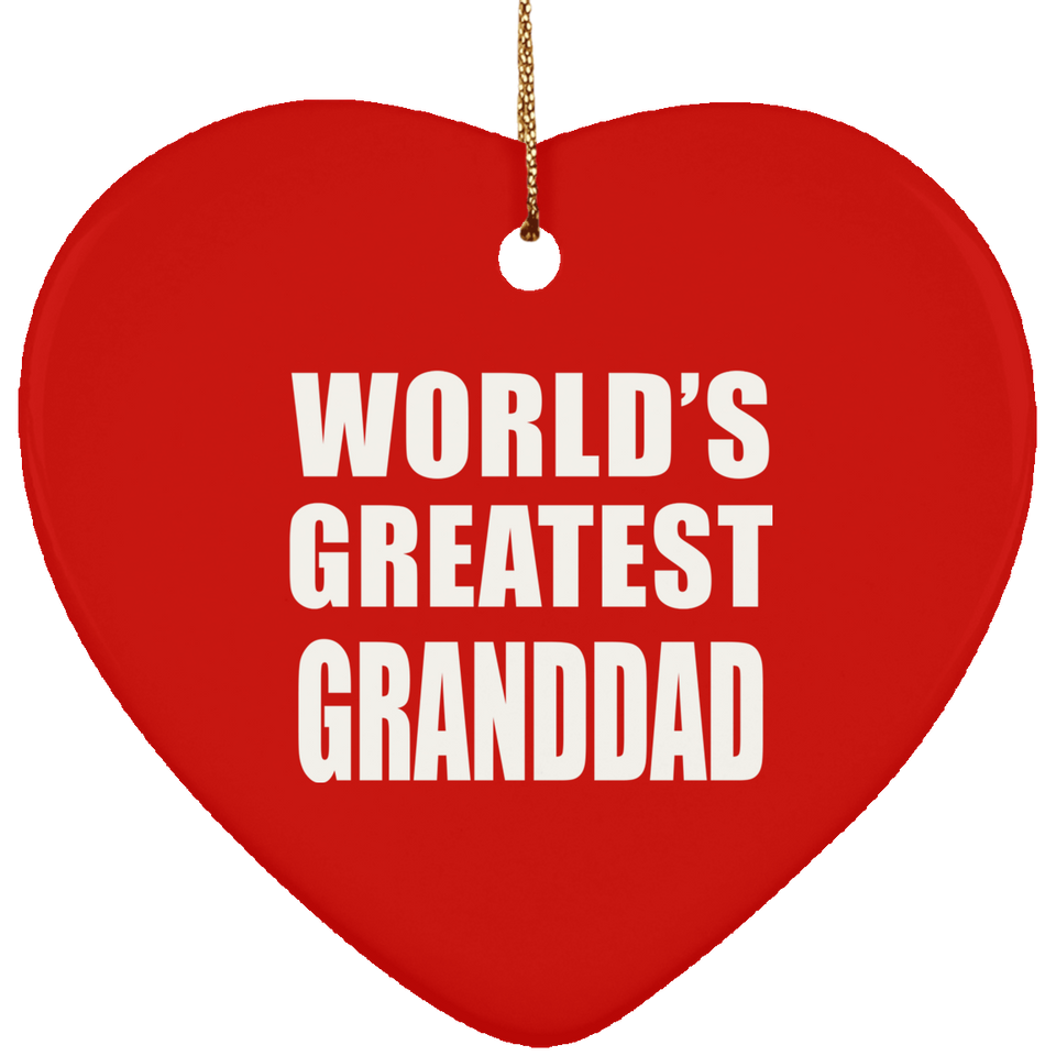 World's Greatest Granddad - Heart Ornament