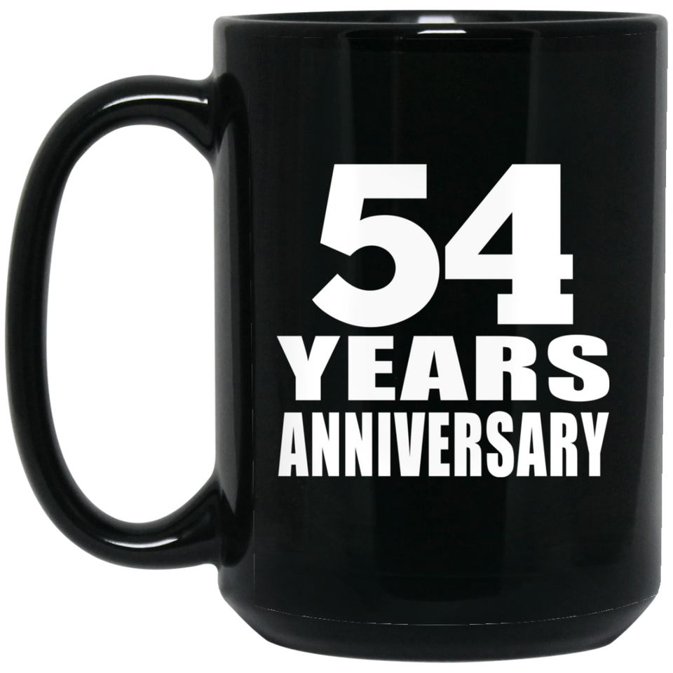 54th Anniversary 54 Years - 15 Oz Coffee Mug Black
