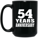 54th Anniversary 54 Years - 15 Oz Coffee Mug Black