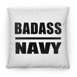 Badass Navy - Throw Pillow