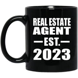 Real Estate Agent Established EST. 2023 - 11oz Coffee Mug Black