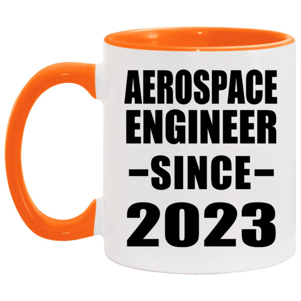 Aerospace Engineer Since 2023 - 11oz Accent Mug Orange