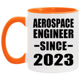 Aerospace Engineer Since 2023 - 11oz Accent Mug Orange