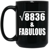 94th Birthday Square Root of 8836 & Fabulous - 15oz Coffee Mug Black