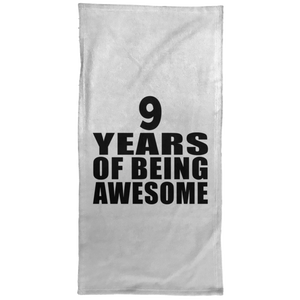 9th Birthday 9 Years Of Being Awesome - Hand Towel