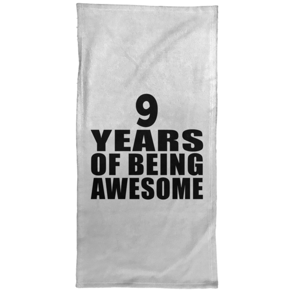 9th Birthday 9 Years Of Being Awesome - Hand Towel