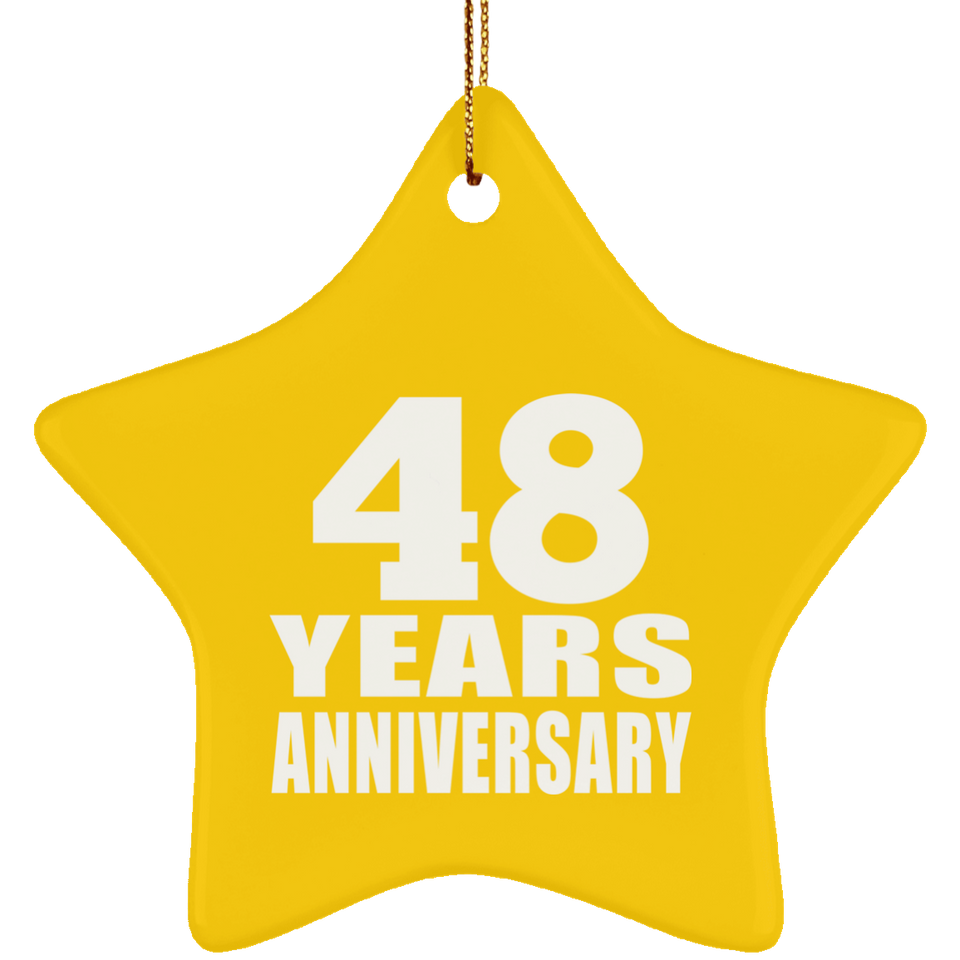 48th Anniversary 48 Years - Star Ornament