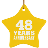 48th Anniversary 48 Years - Star Ornament