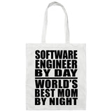 Software Engineer By Day World's Best Mom By Night - Tote Bag White