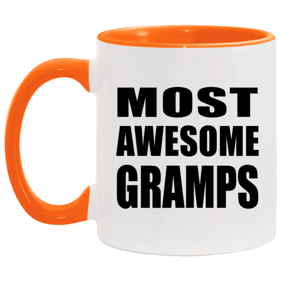 Most Awesome Gramps - 11oz Accent Mug Orange