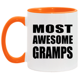 Most Awesome Gramps - 11oz Accent Mug Orange