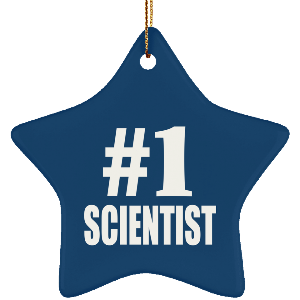 Number One #1 Scientist - Star Ornament