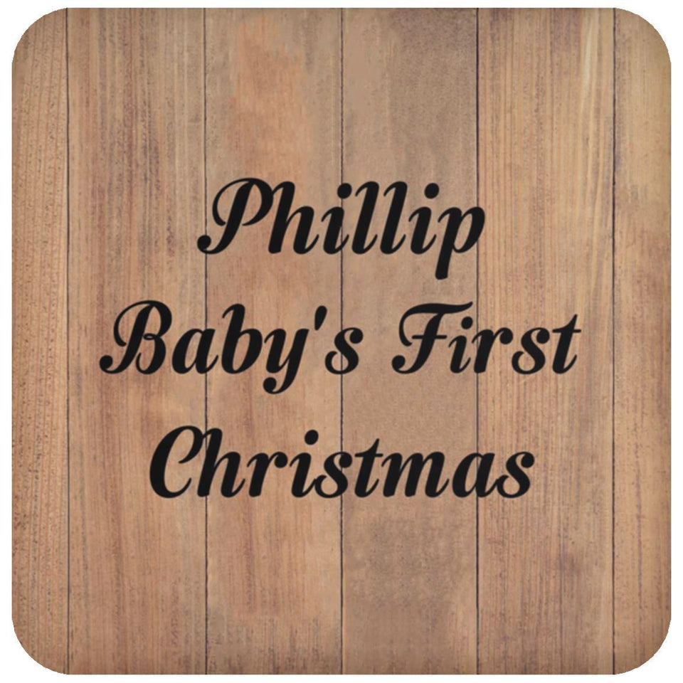 Phillip Baby's First Christmas - Drink Coaster C