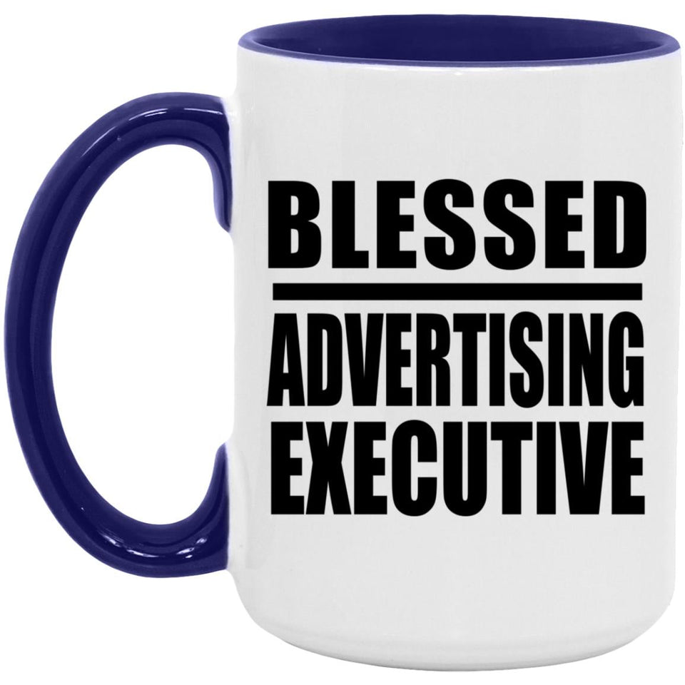Blessed Advertising Executive - 15oz Accent Mug Purple