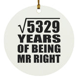 73rd Anniversary Square Root of 5329 Years of Being Mr Right - Circle Ornament