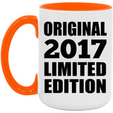 7th Birthday Original 2017 Limited Edition - 15oz Accent Mug Orange