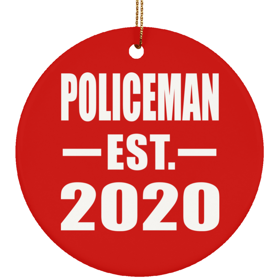 Policeman Established EST. 2020 - Circle Ornament