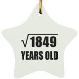 43rd Birthday Square Root of 1849 Years Old - Star Ornament