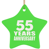 55th Anniversary 55 Years - Star Ornament