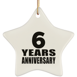6th Anniversary 6 Years - Star Ornament