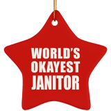 World's Okayest Janitor - Star Ornament