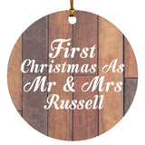 First Christmas As Mr & Mrs Russell - Circle Ornament E