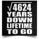 68th Anniversary Square Root of 4624 Years Lifetime To Go - Poster Square