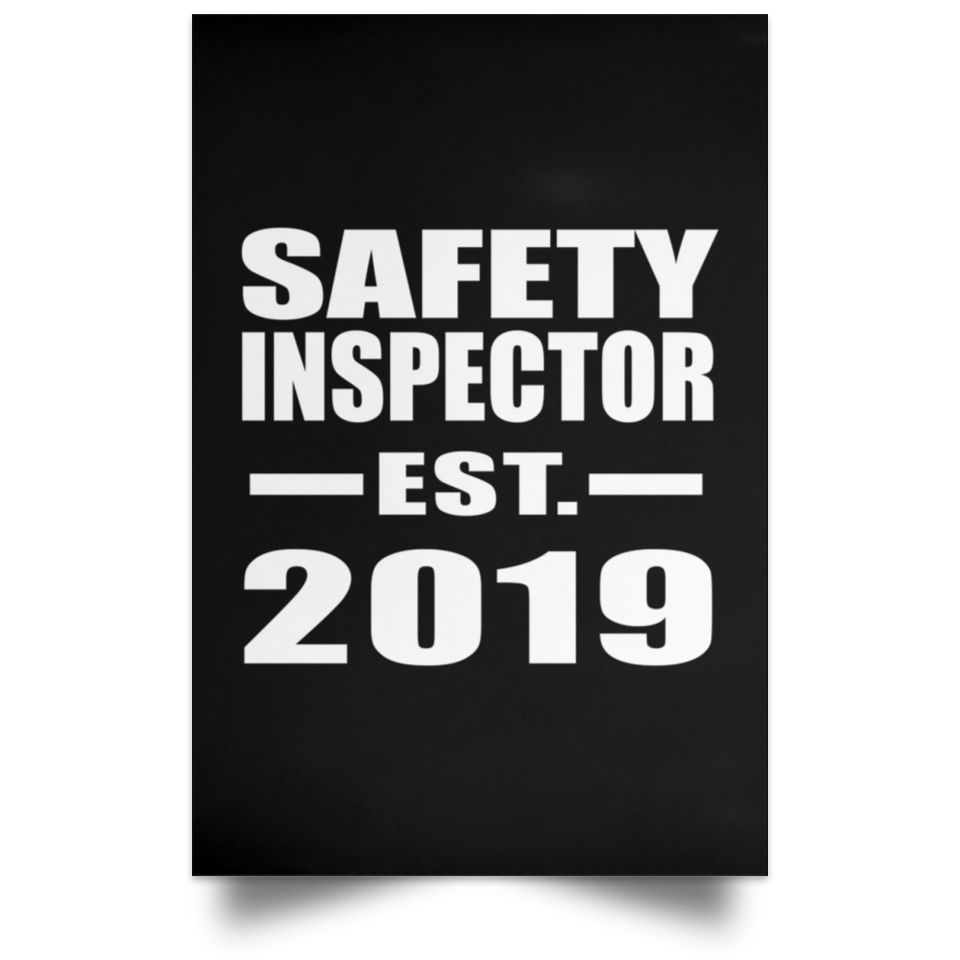 Safety Inspector Established EST. 2019 - Poster Portrait