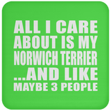 All I Care About Is My Norwich Terrier - Drink Coaster
