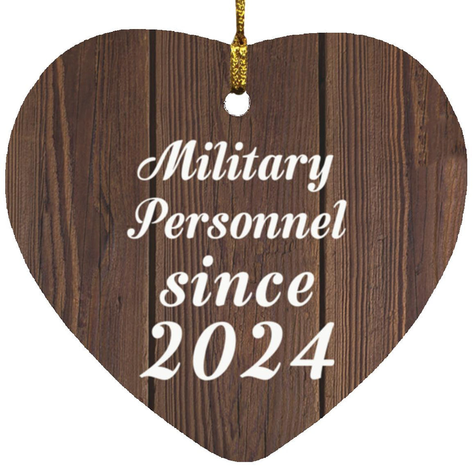 Military Personnel Since 2024 - Heart Ornament D