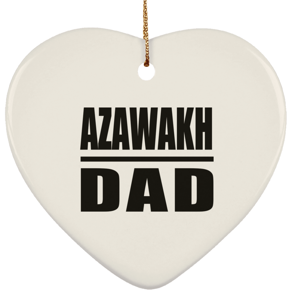 Azawakh Dad - Heart Ornament