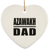 Azawakh Dad - Heart Ornament