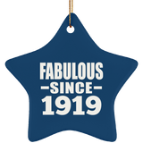 105th Birthday Fabulous Since 1919 - Star Ornament
