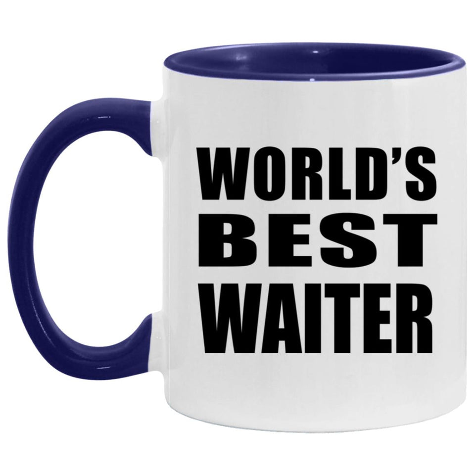 World's Best Waiter - 11oz Accent Mug Purple