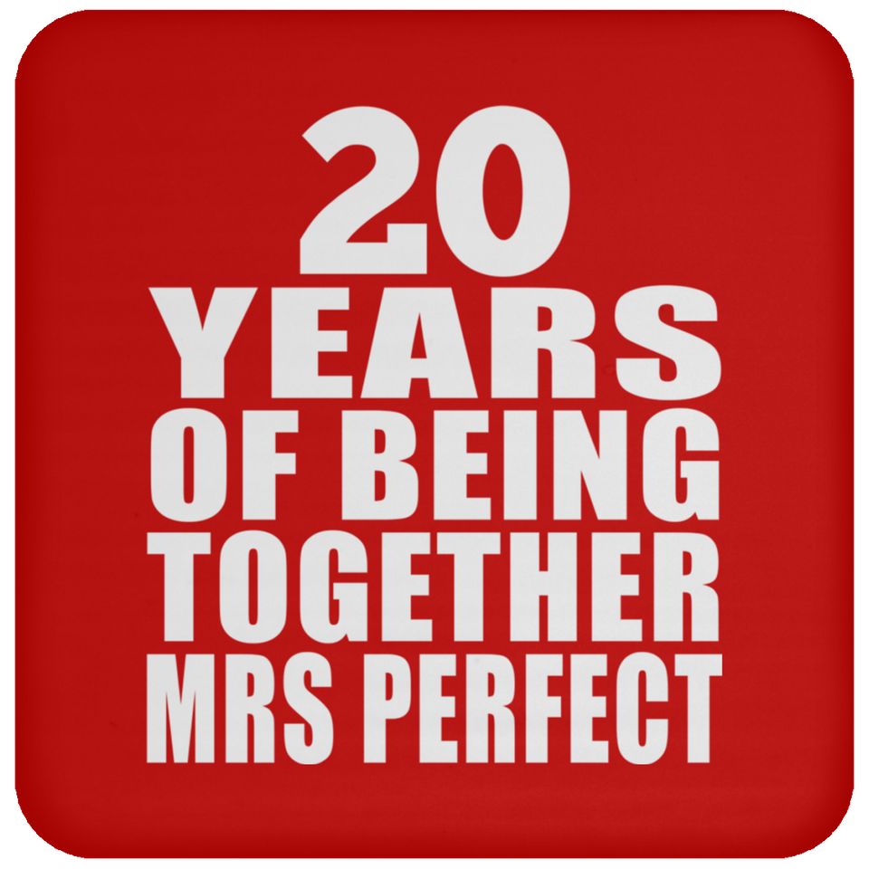 20th Anniversary 20 Years Of Being Mrs Perfect - Drink Coaster