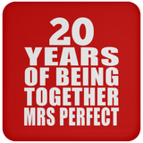 20th Anniversary 20 Years Of Being Mrs Perfect - Drink Coaster